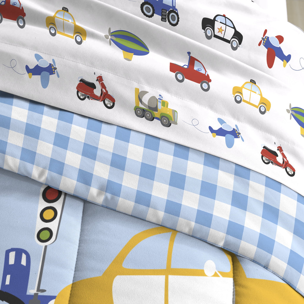 Twin 5 Piece Cotton Polyester Bed-in-a-Bag Z201