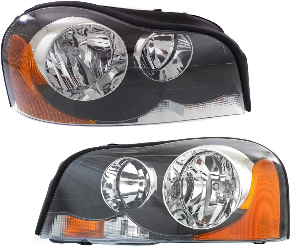 Headlight Assembly Driver and Passenger Side Halogen with Bulbs L44127