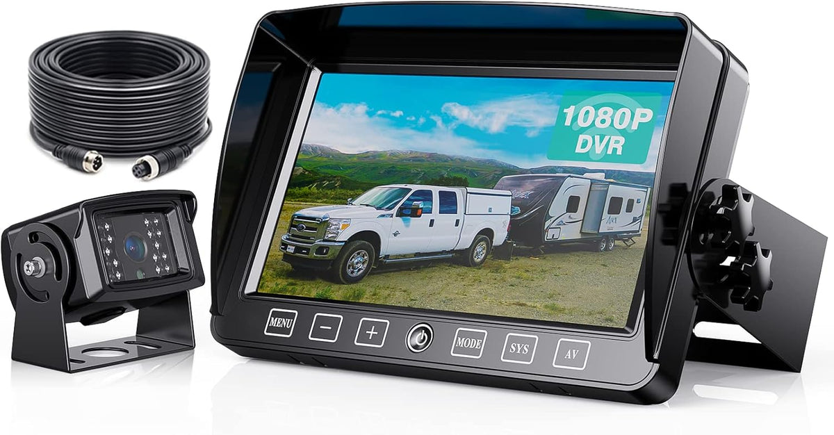 FHD 1080P Wired Backup Camera System 7 Inch Monitor IP69 Waterproof IR Night Vision Reversing Camera G5323