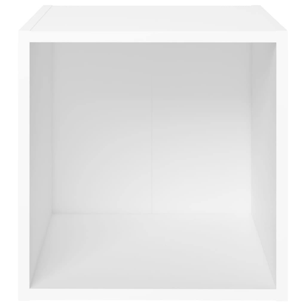 4 Pcs White Chipboard TV Cabinets A3067