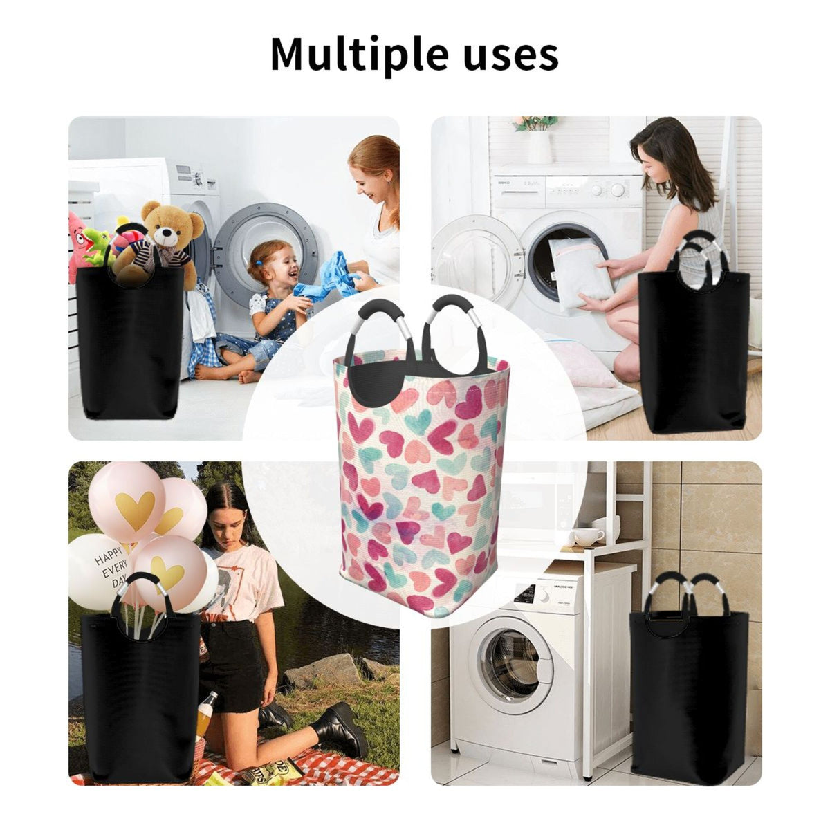50L Foldable Waterproof Oxford Fabric Laundry Hamper T75517