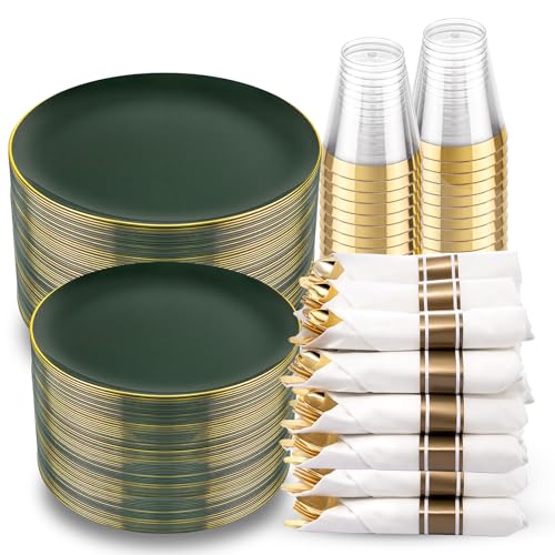 350 Pcs Plastic Dinnerware Set for 50 Guests H5687