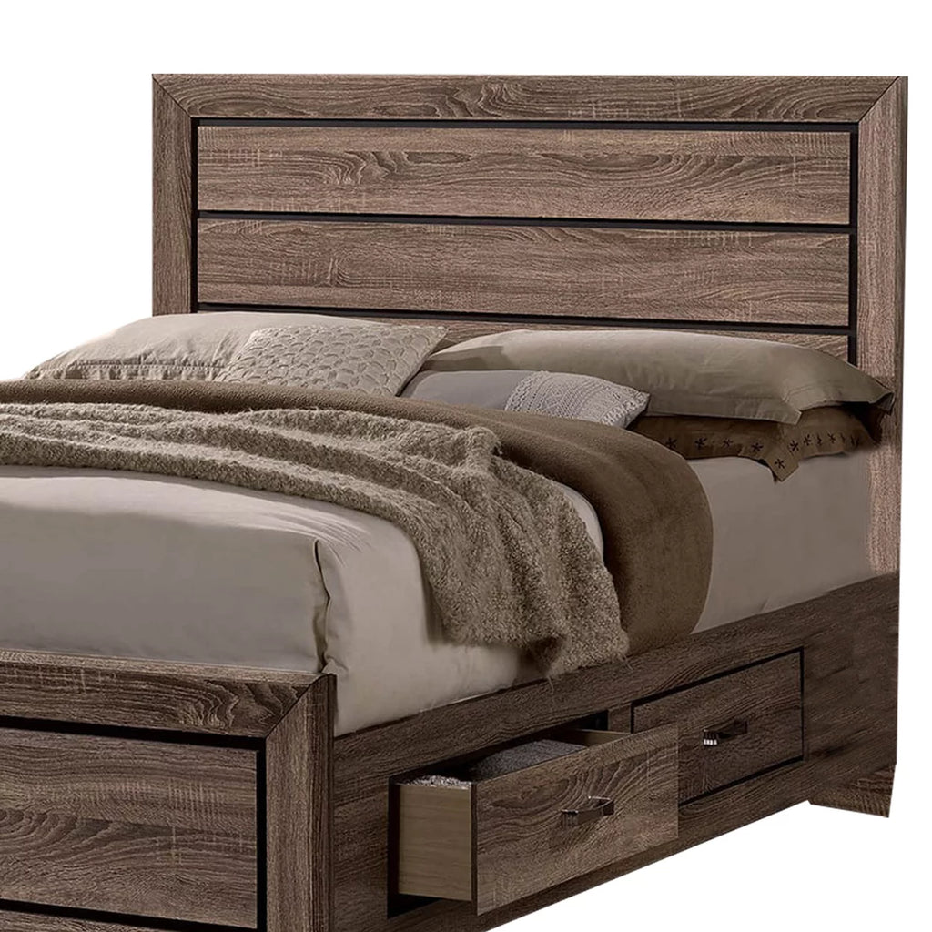 King Size Bed with Storage Drawers N832
