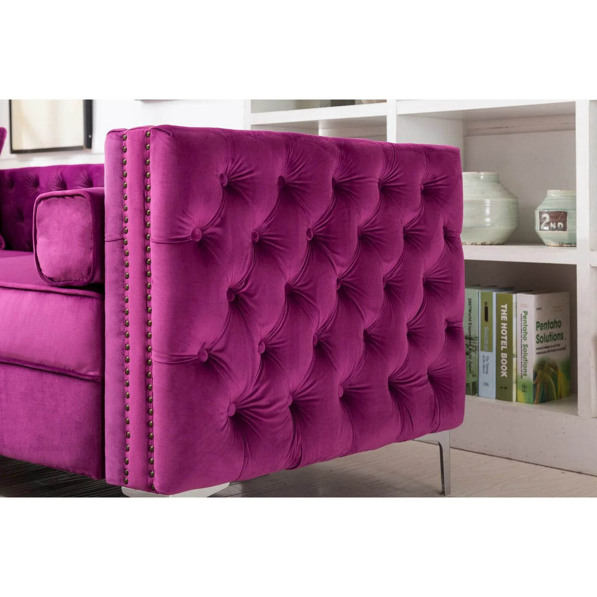 Green Velvet Convertible Sleeper Sectional Sofa Z704472