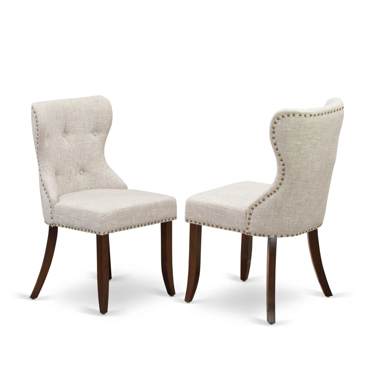 8 Piece Linen Fabric Dining Table Set E56551