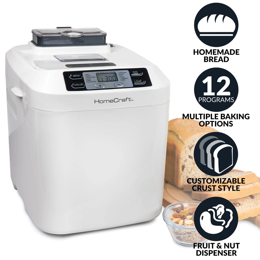 Programmable 2 Lb. Breadmaker with Auto Fruit & Nut Dispenser K341