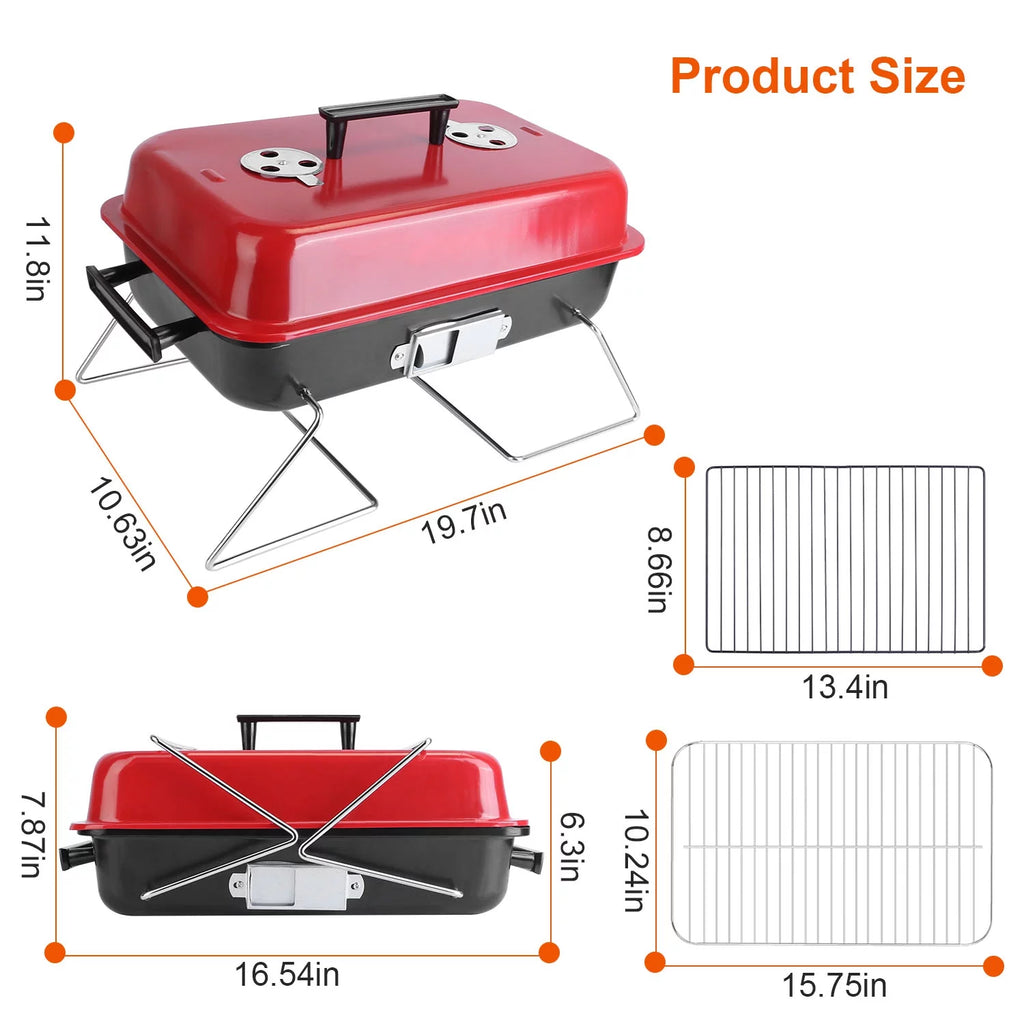 Portable Charcoal Grill with Lid T621