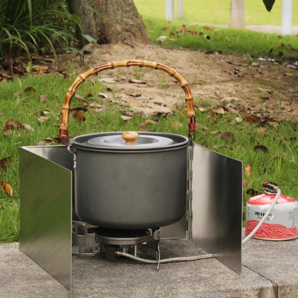 Foldable Gas Stove Windshield Outdoor Camping Wind Screen T6152