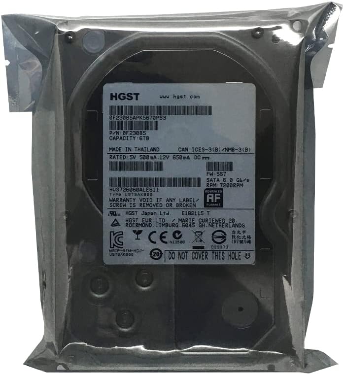 6TB 7200RPM 128MB Cache SATA 6Gb/s 3.5-inch Enterprise Hard Drive (Renewed) Pack of 2 A1374
