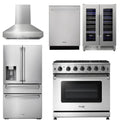 36 Inch Gas Range, Range Hood, Refrigerator, Dishwasher, Wine Cooler S156