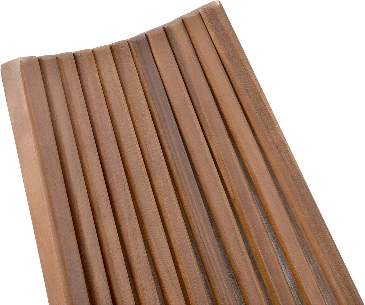Natural Folding Acacia Wood Lounge Chair G6970