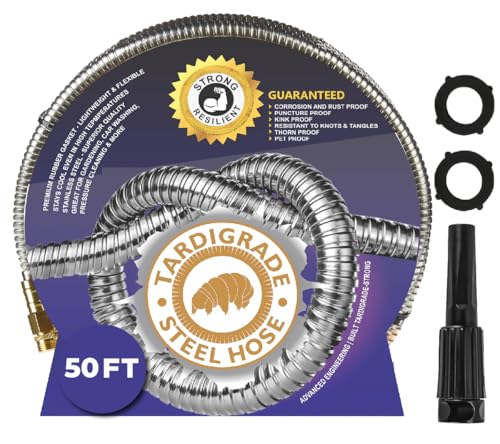 50 FT Stainless Steel Metal Garden Hose G195
