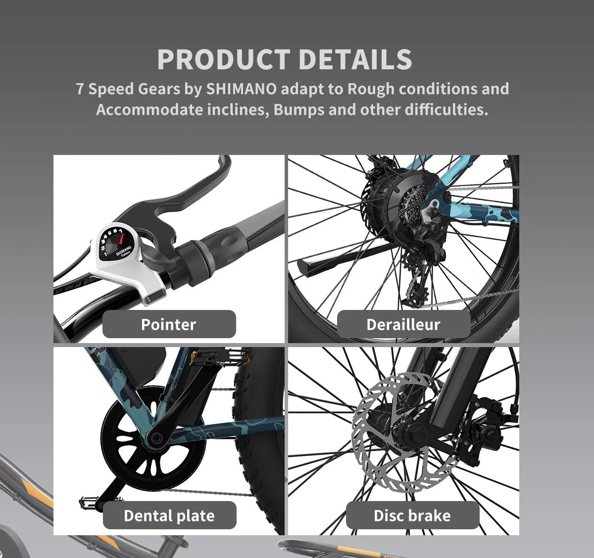 750W 48V 13AH Fat Tire Electric Mountain Bike D849784