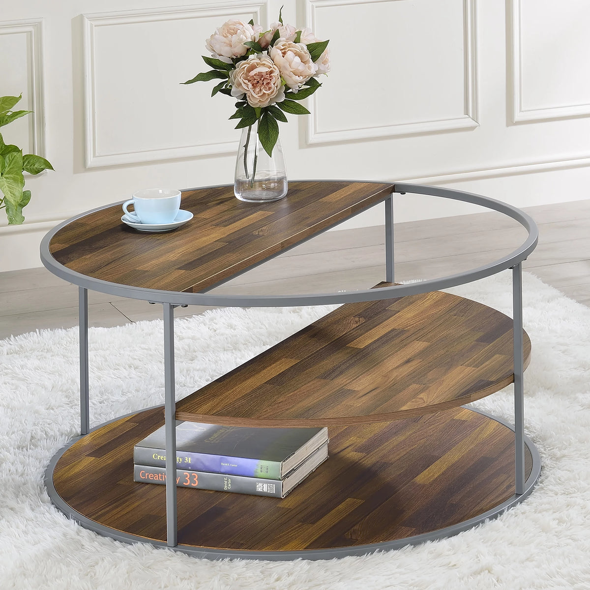 2-Piece Gray Coffee Table Set N331154