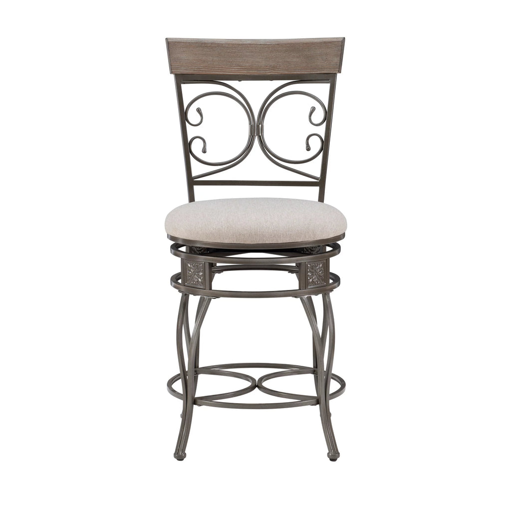 25" Indoor Metal Swivel Counter Stool R719