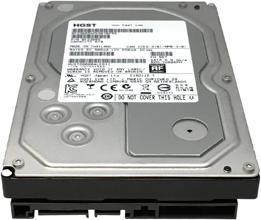 6TB 7200RPM 128MB Cache SATA 6Gb/s 3.5-inch Enterprise Hard Drive (Renewed) Pack of 2 A1374