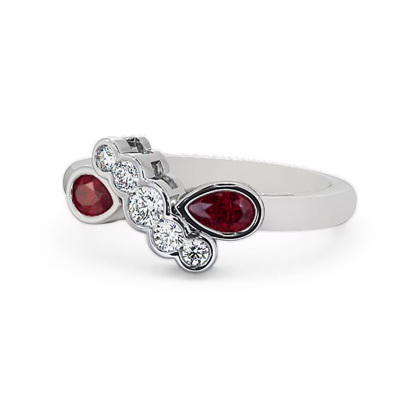 14K White Gold Eternity Band Size 9.5 Q30708