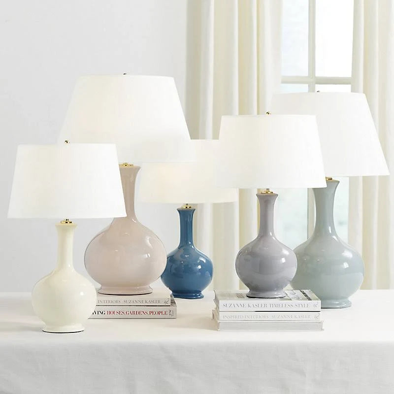 Blush Pink Large Gourd Lamp Y6796