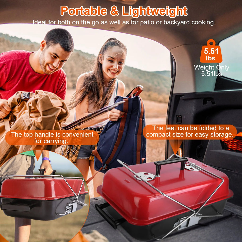 Portable Charcoal Grill with Lid T621