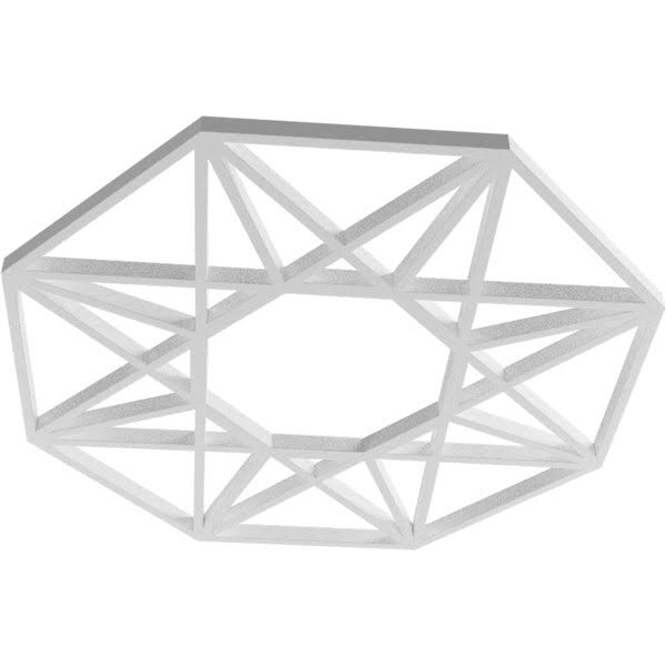 40x22OD x 15 1/2x22ID x 1x22P PVC Pierced Ceiling Medallion D177869