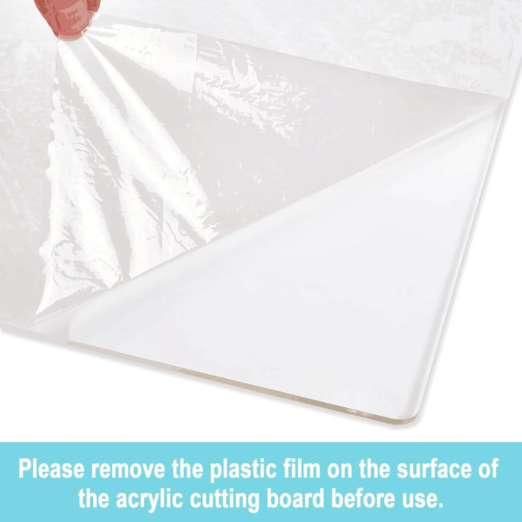 Acrylic Cutting Board with Lip, Transparent 23.6x 17.7in L2465