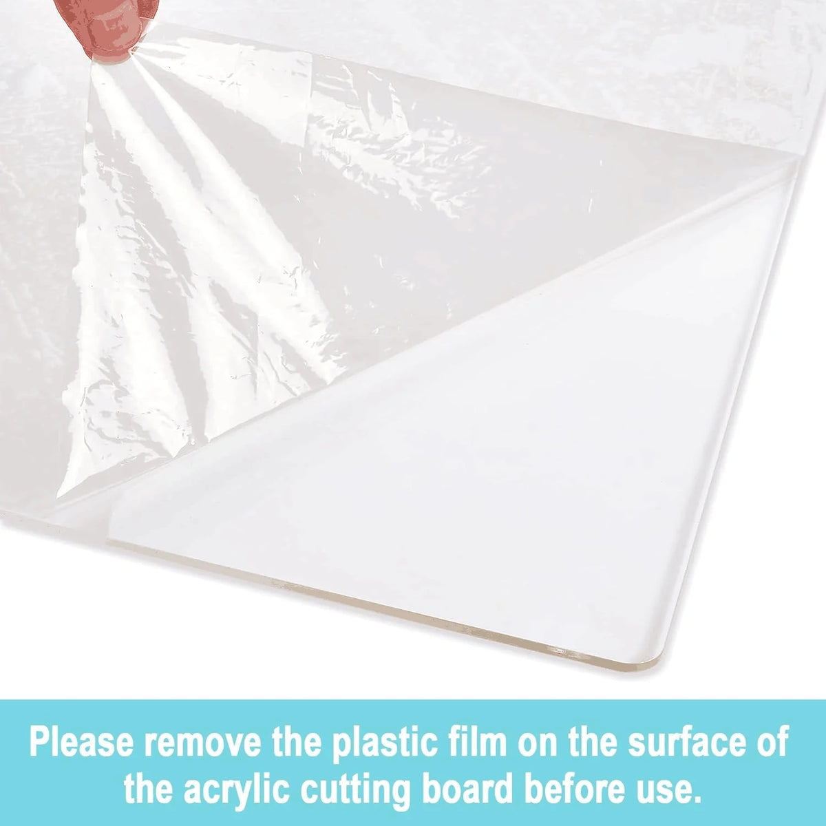Acrylic Cutting Board with Lip, Transparent 23.6x 17.7in L2465