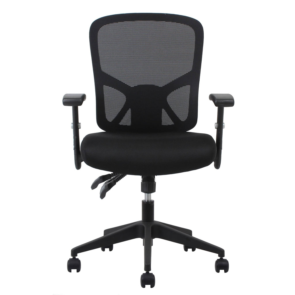 Black Mesh Ergonomic High-Back Task Chair with Arms and Lumbar Support A791