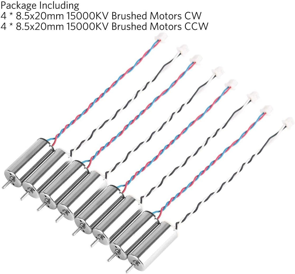 8pcs 8.5x20mm 15000KV Brushed Coreless Motor with JST-1.25 Connector J483889