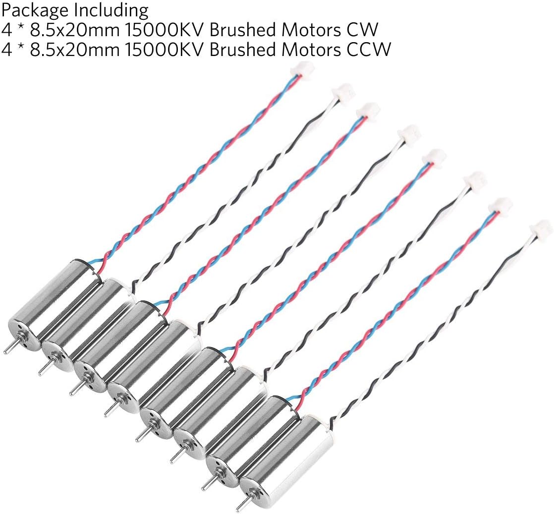 8pcs 8.5x20mm 15000KV Brushed Coreless Motor with JST-1.25 Connector J483889