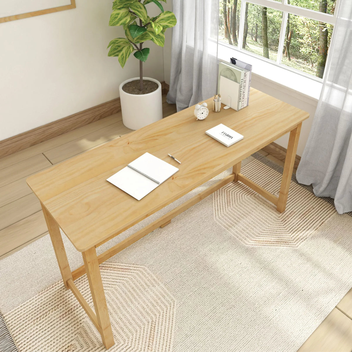 Wooden Desk 55" Natural C33254