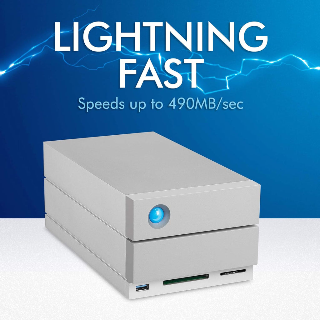 8TB External RAID Hard Drive HDD with Thunderbolt 3 USB-C USB 3.0 D7694