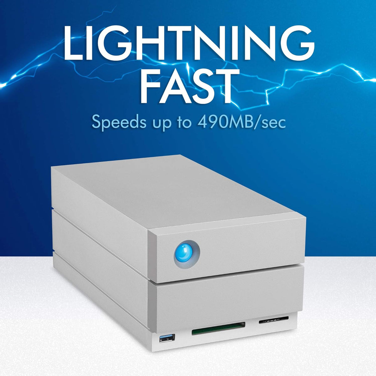 8TB External RAID Hard Drive HDD with Thunderbolt 3 USB-C USB 3.0 D7694