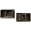 Textured Brown Door Handle Set 2-Pcs I763434