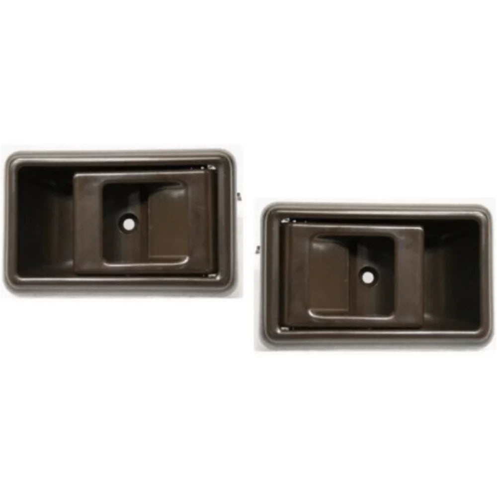 Textured Brown Door Handle Set 2-Pcs I763434