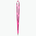 Hot Pink Polyester Lanyard with Bulldog Clip R7583