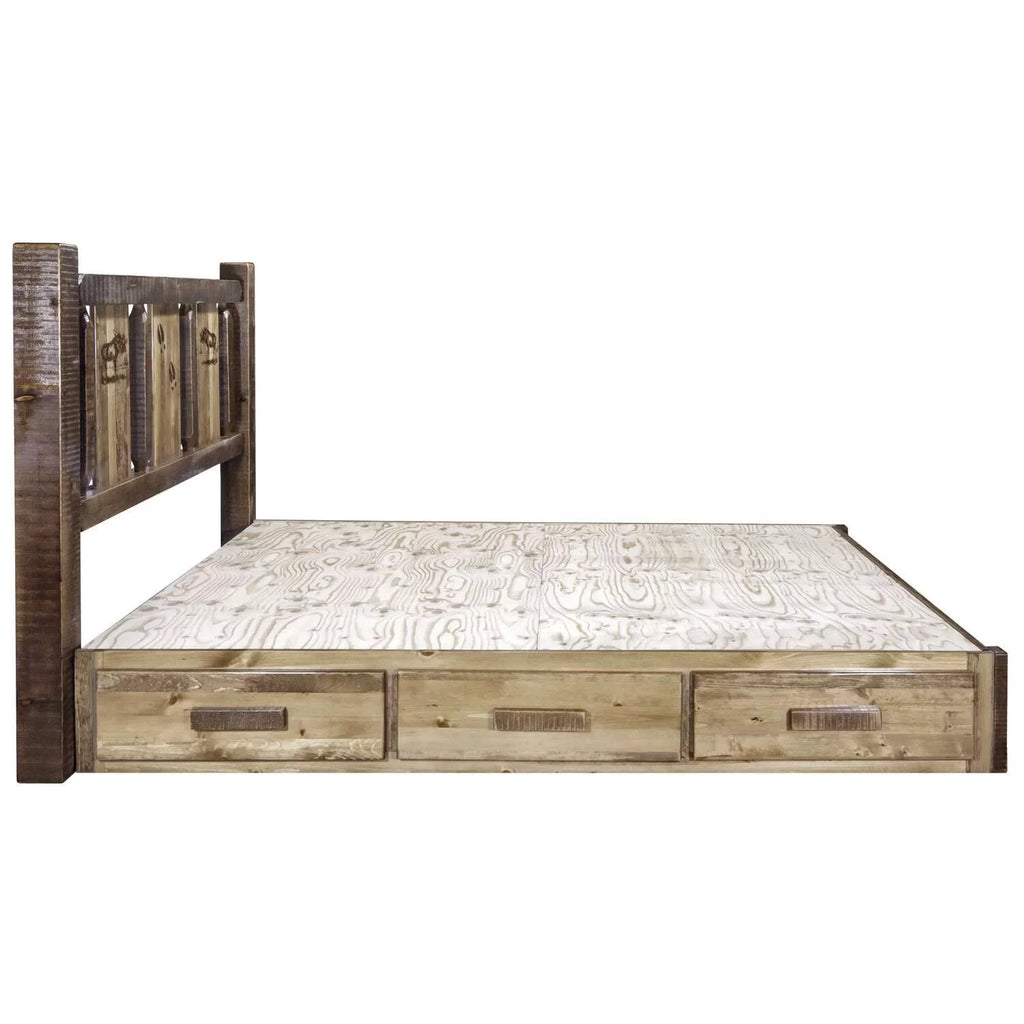 California King Platform Bed with Storage U595172