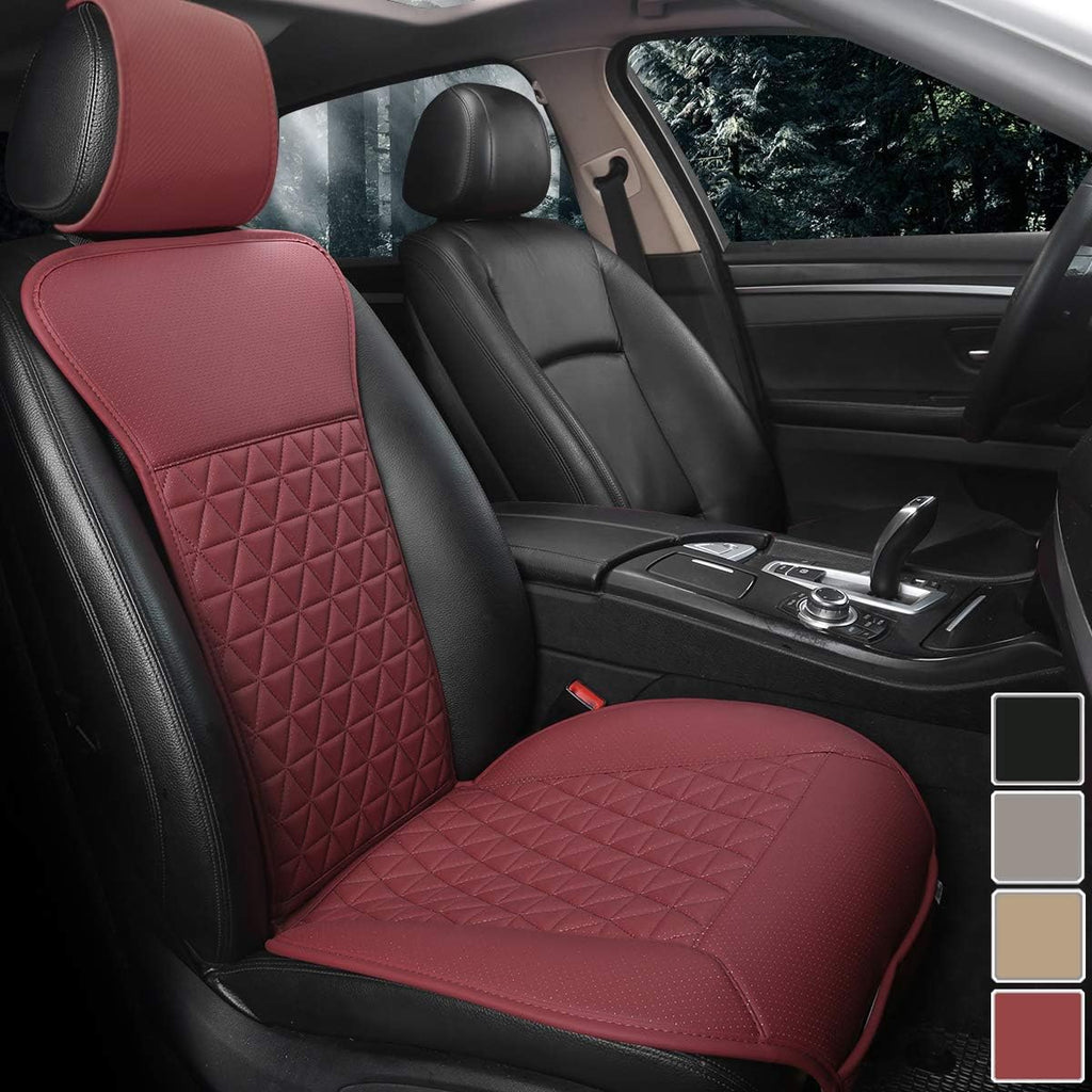 Black PU Leather Front Car Seat Cover with Backrest G7572
