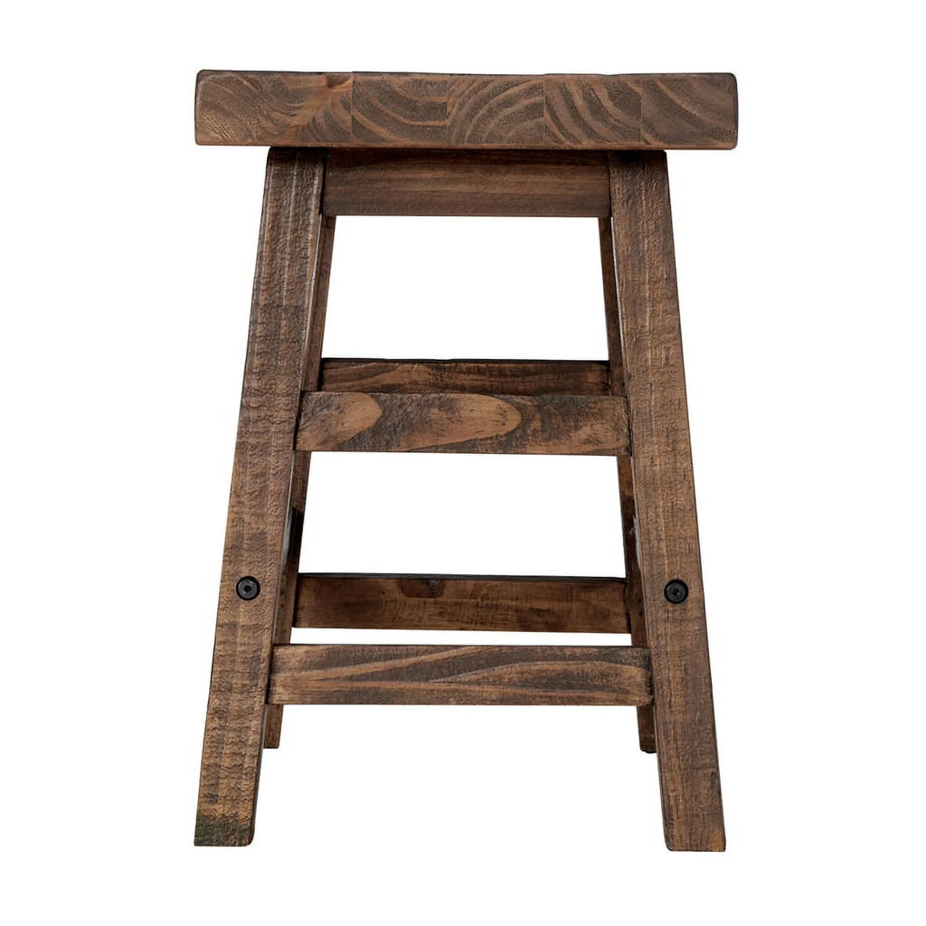 Brown Reclaimed Wood Barstool Set of 3 J328613