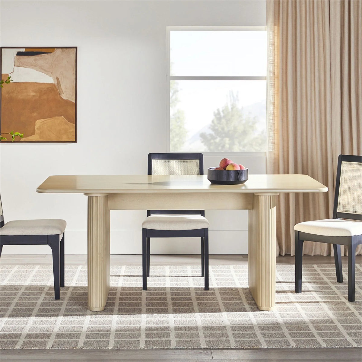 68 Inch Birch Wood Dining Table P15928