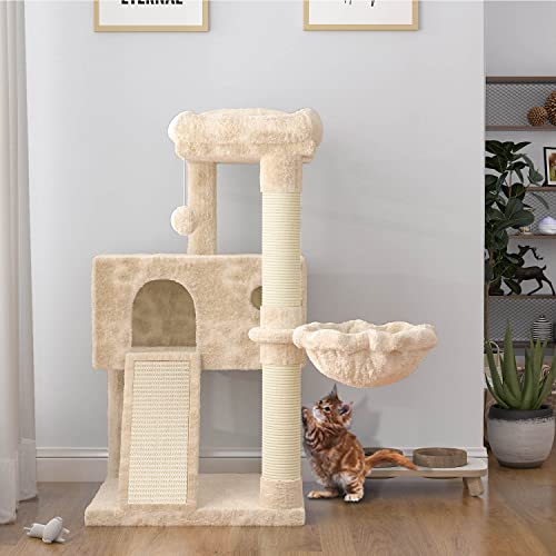 36 Inches Smoky Grey Cat Tree with Hammock C56001