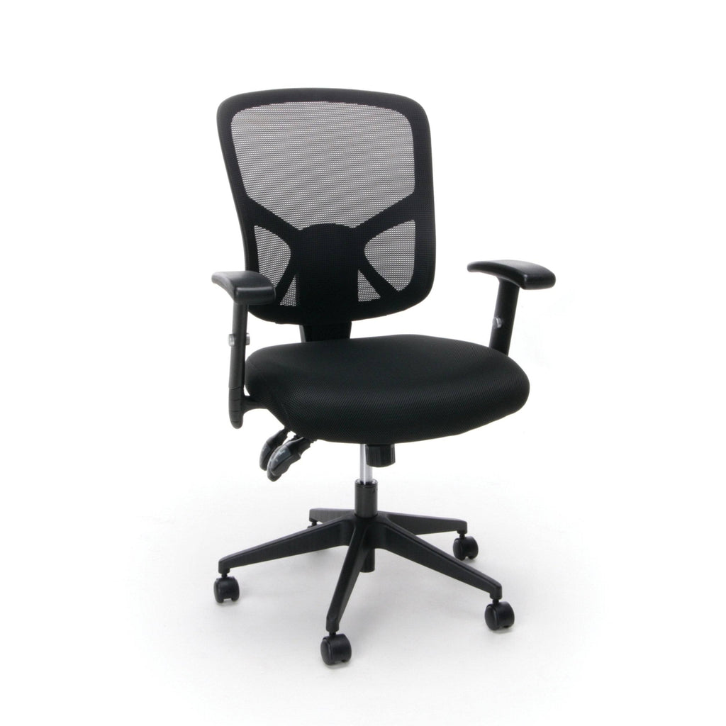 Black Mesh Ergonomic High-Back Task Chair with Arms and Lumbar Support A791