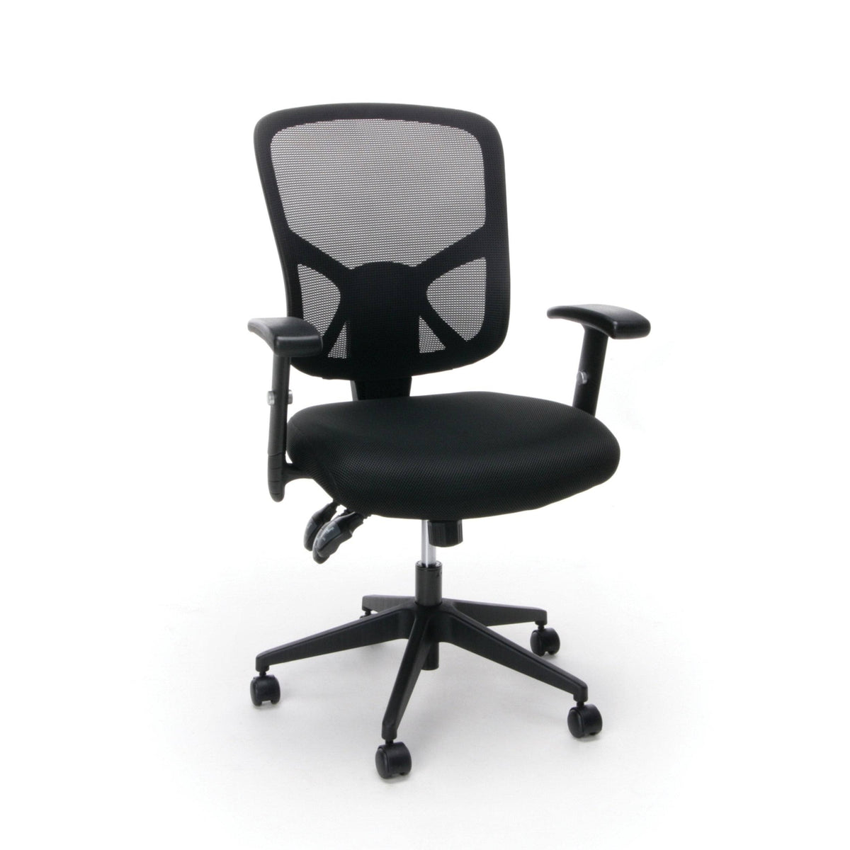 Black Mesh Ergonomic High-Back Task Chair with Arms and Lumbar Support A791