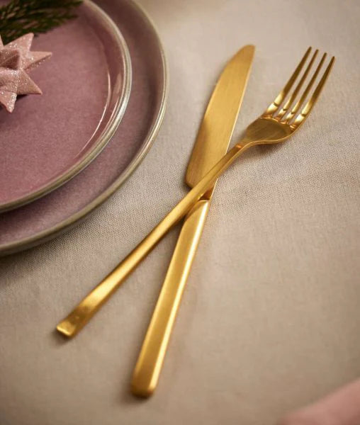 16 Pc Dinner Fork Knife Spoon Cutlery Set N974266