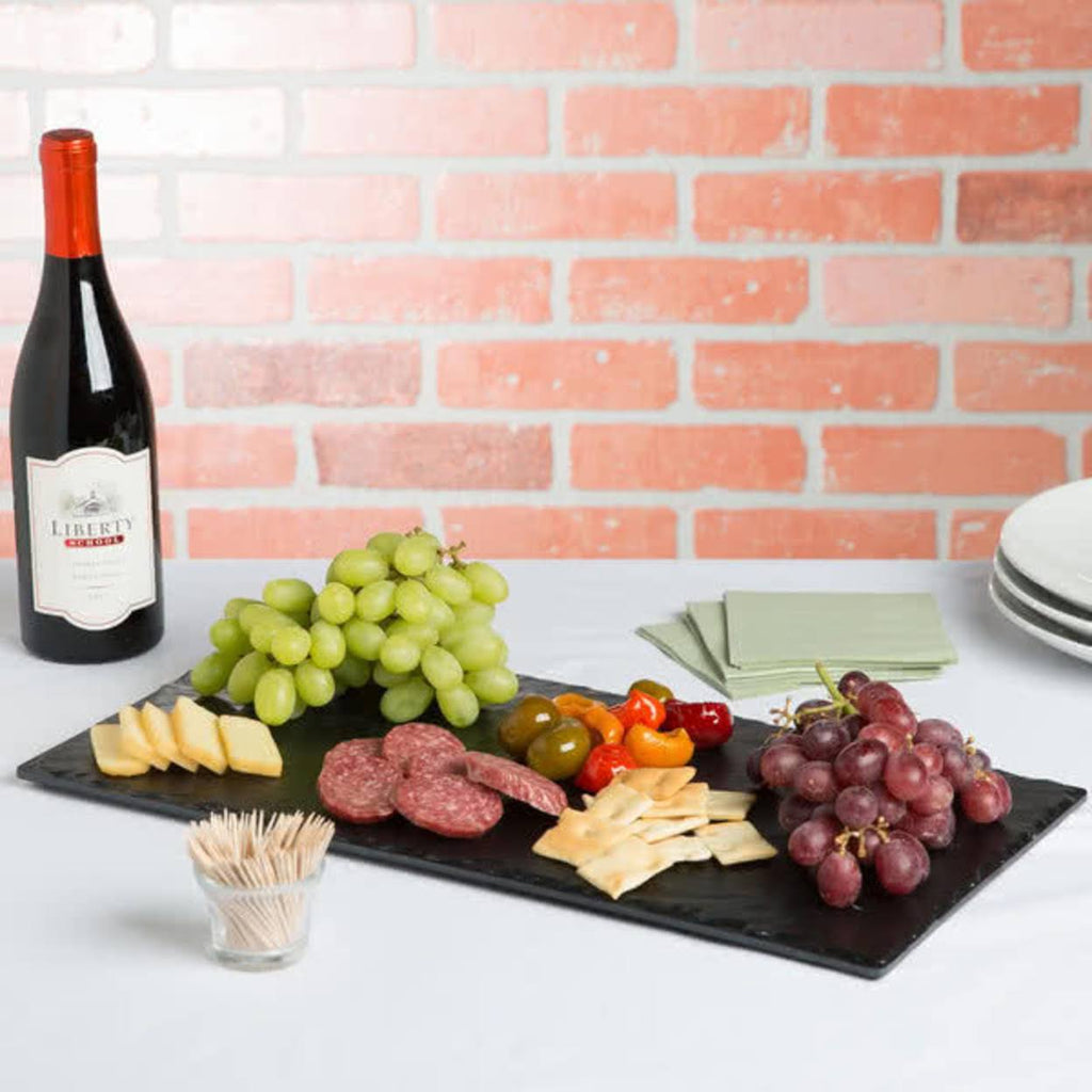 Black Melamine Faux Slate Platter 10 x 20 in. F7071