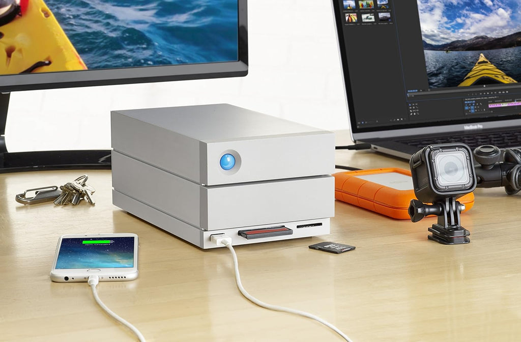 8TB External RAID Hard Drive HDD with Thunderbolt 3 USB-C USB 3.0 D7694