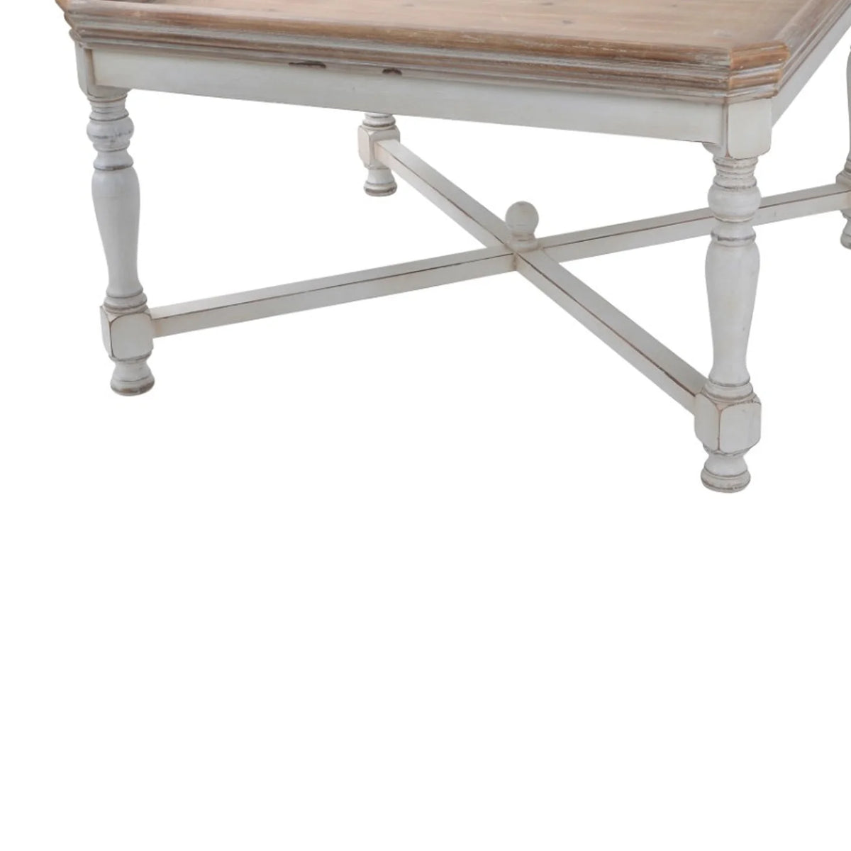 Square Shaped Wooden Coffee Table with Beveled Edges M2859