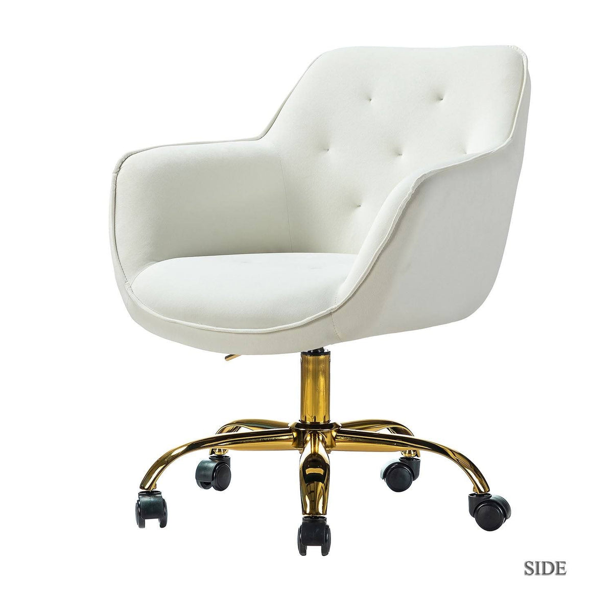 Black Swivel Task Chair with Tufted Back D230