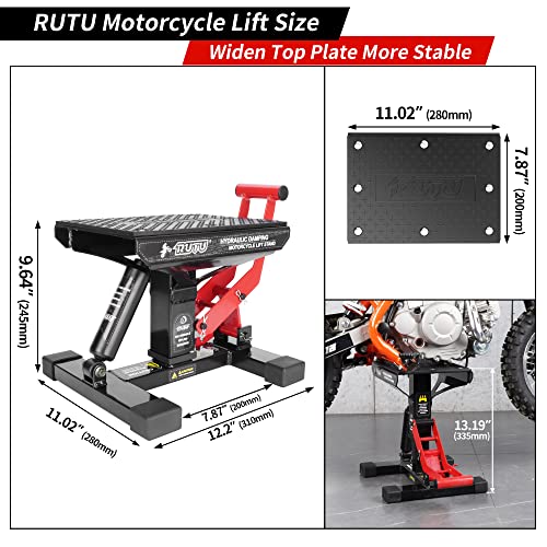 Motorcycle Lift Stand 1000 Lbs Capacity 12-13.8 Inch Steel Hydraulic P788418