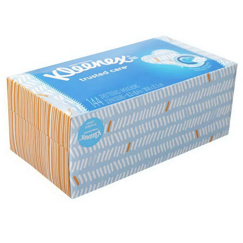 White Flat Facial Tissue 144 Count - 24 per Case S63637