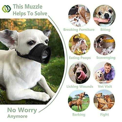 Soft Air Mesh Dog Muzzle XS for Small Dogs with Long Snout N872818